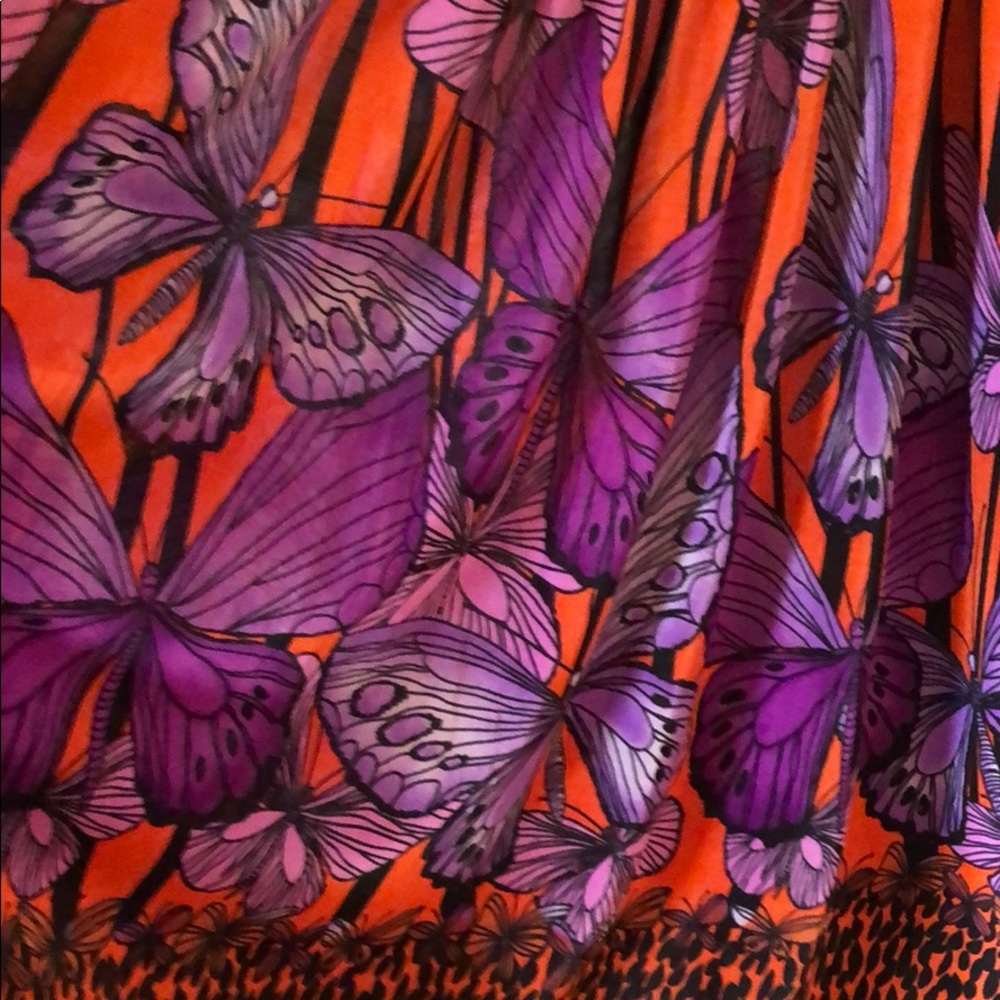 Orange & purple butterfly dress - Picture 2 of 2
